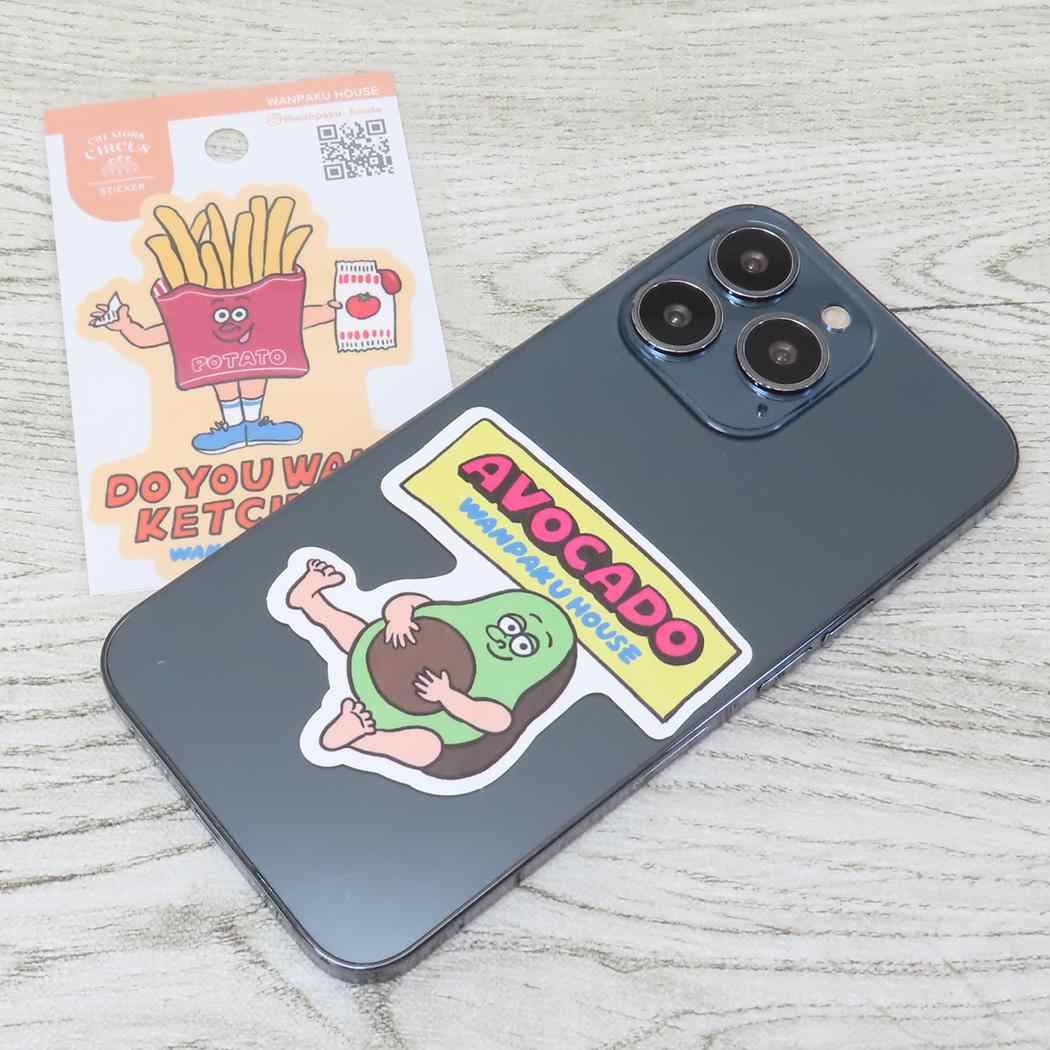 CREATORS CIRCUS クリエイターズサーカス ステッカー WANPAKU HOUSE アボカドくん フロンティア 耐水 耐光 デコシール スマホステッカー メール便可