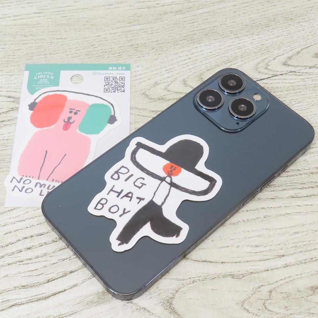 CREATORS CIRCUS クリエイターズサーカス ステッカー 波田 佳子 Big Hat Boy フロンティア 耐水 耐光 デコシール スマホステッカー メール便可
