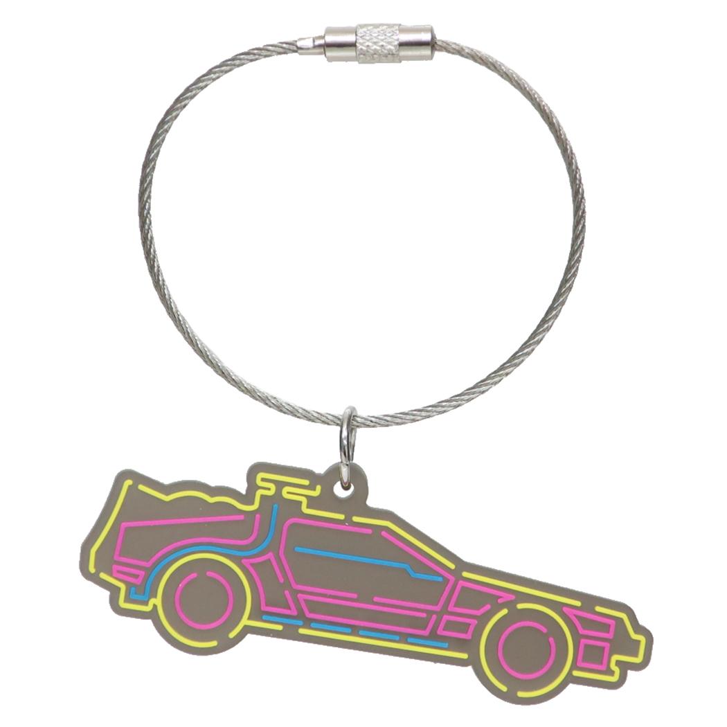 バックトゥザフューチャー キーリング ラバーキーホルダー タイムマシン Back to the Future Green Flash コレクション雑貨 映画キャラクター グッズ メール便可 シネマコレクション