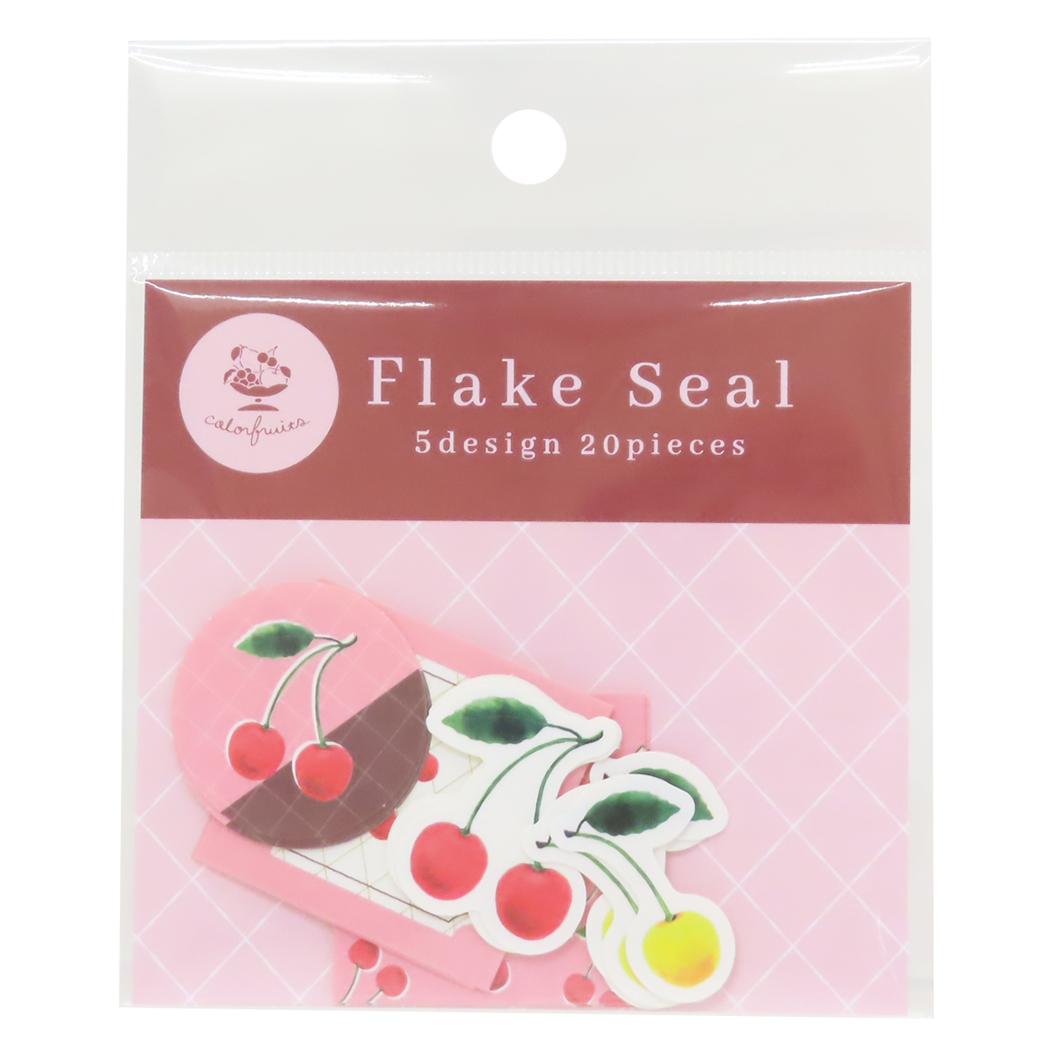 colorfruits フレークシール ダイカットステッカー cherry Green Flash デコレーション 手帳デコ グッズ メール便可 シネマコレクション