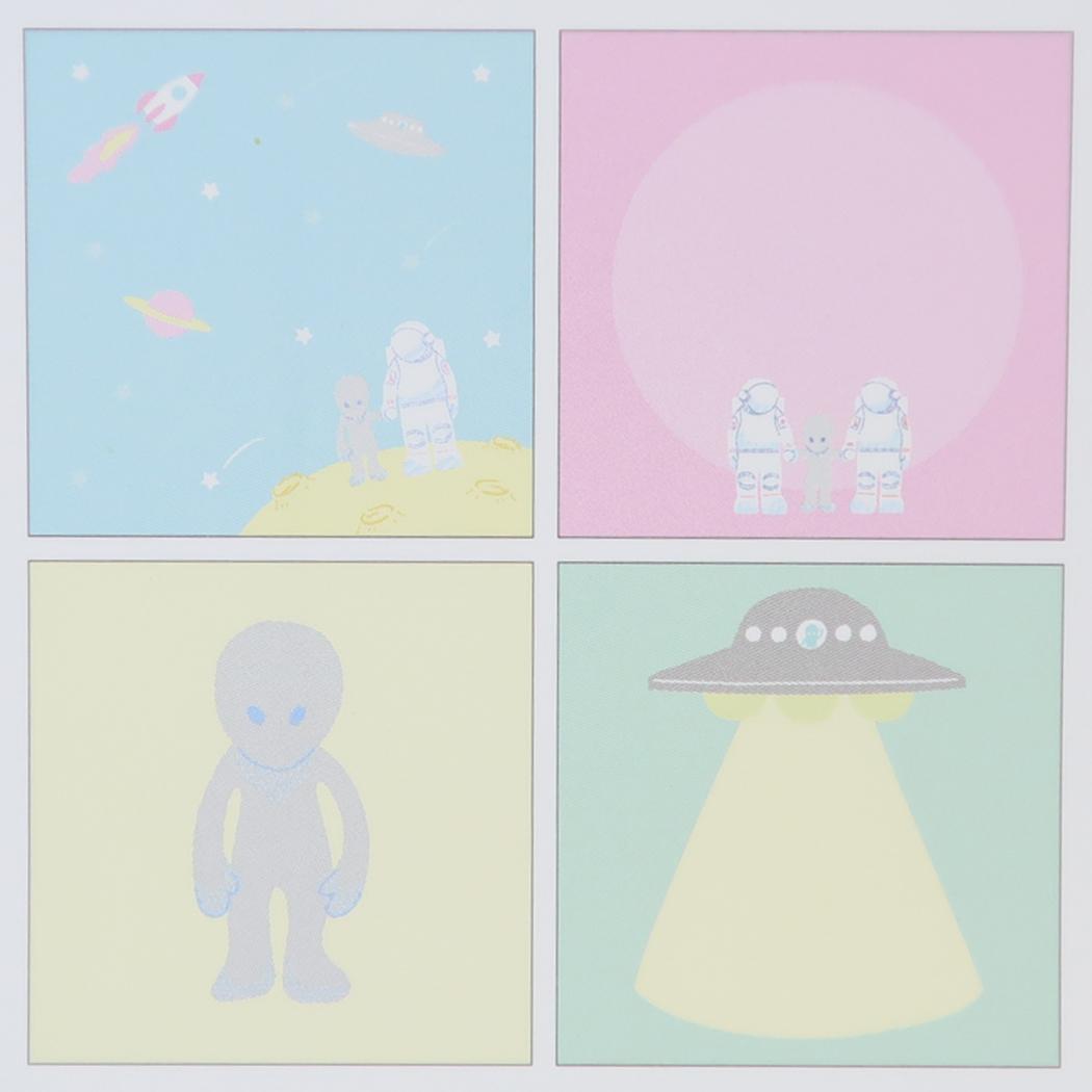 ミカクニン メモ帳 メモパッド スクエア 宇宙 Green Flash