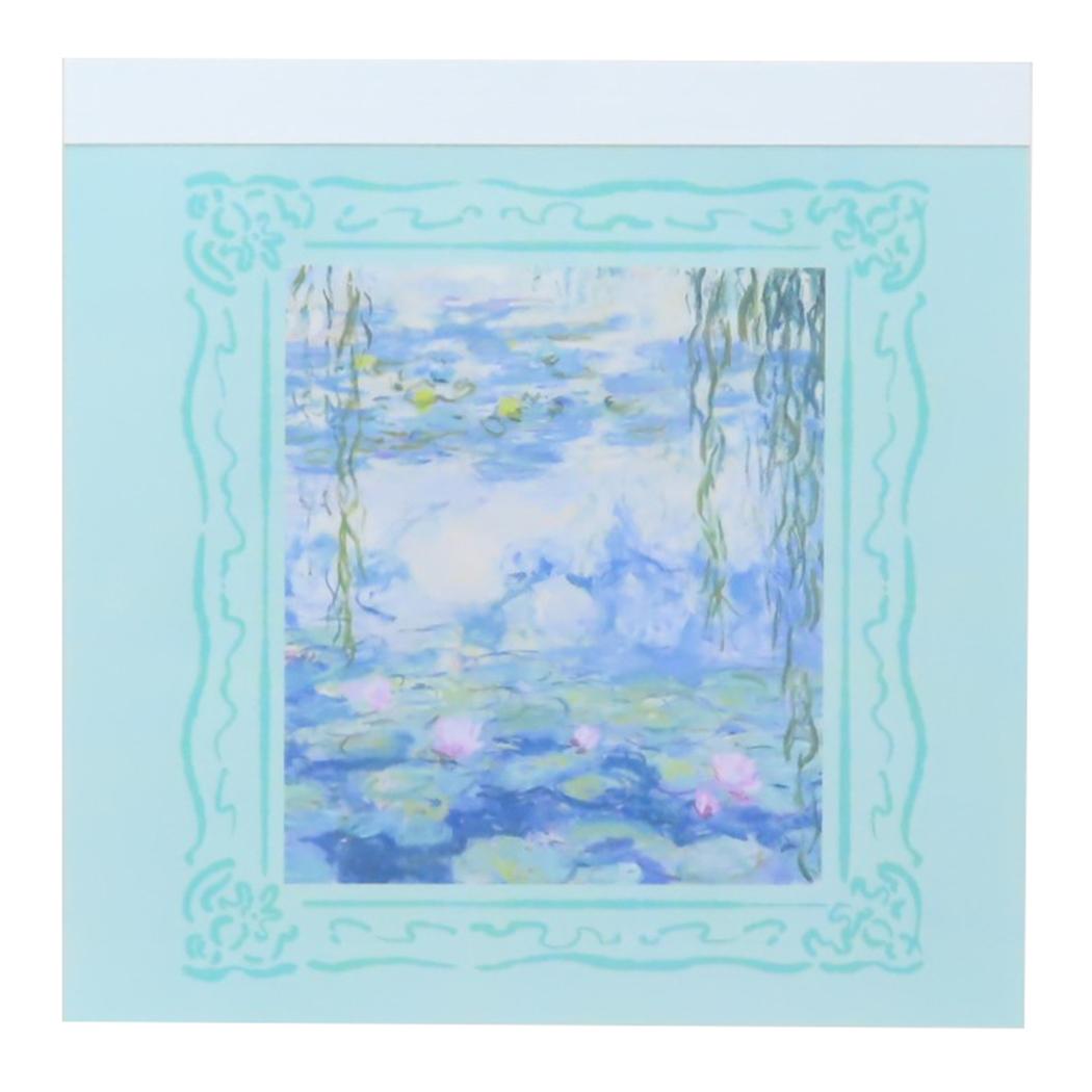 DAILY MUSEUM メモ帳 メモパッド スクエア 睡蓮 Green Flash 新学期準備文具 モネ 名画 グッズ メール便可 シネマコレクション