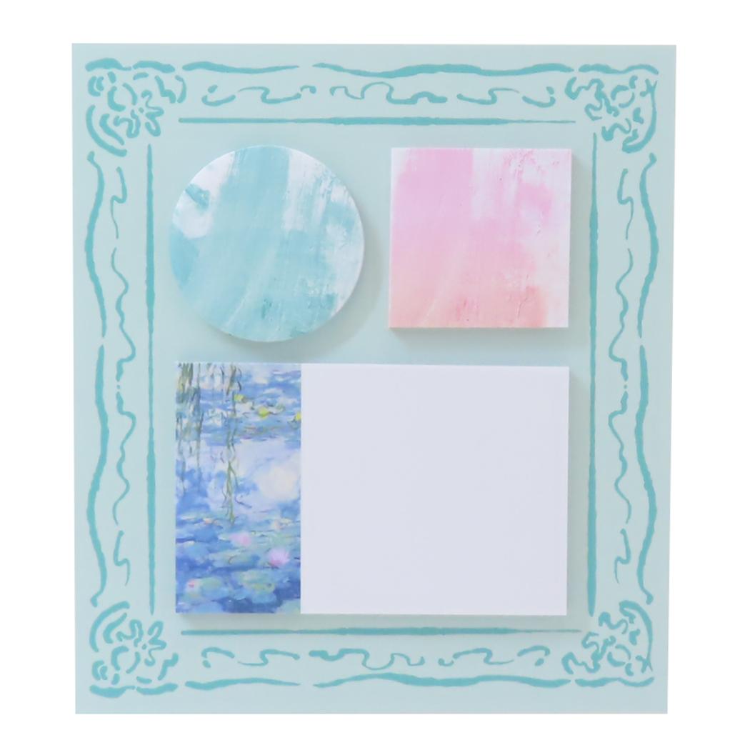 DAILY MUSEUM 付箋 スティッキーメモ 睡蓮 Green Flash 事務用品 モネ 名画 グッズ メール便可 シネマコレクション