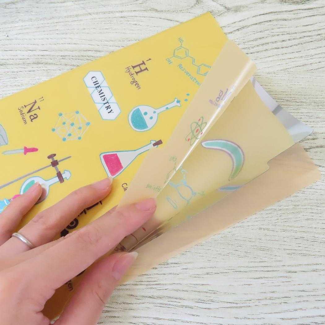 A5ポケットクリアファイル ポケットファイル STUDY HOLIC 化学 Green Flash 新学期準備文具 学び 学問 メール便可
