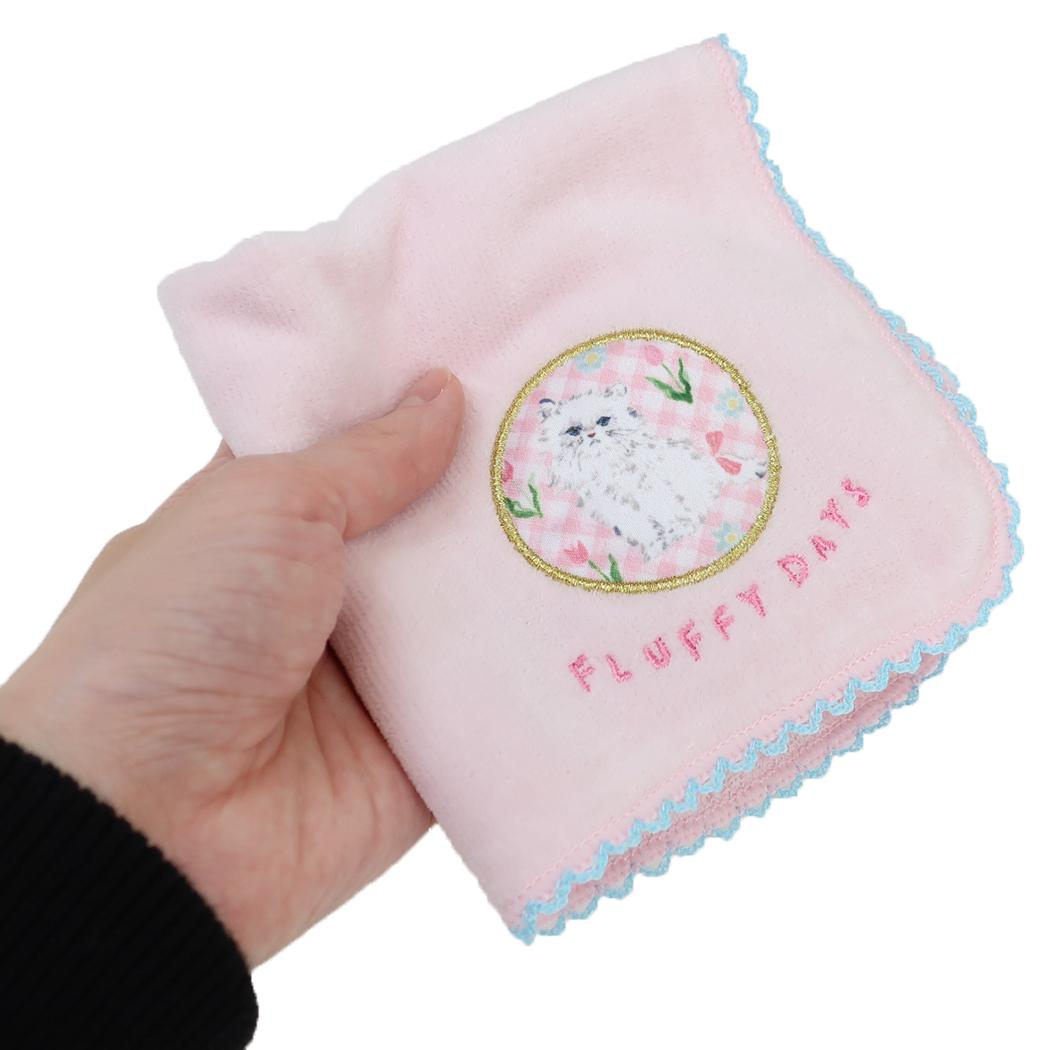 タオルハンカチ ミニタオル 利光春華 tulip cat Green Flash 汗拭きタオル おしゃれ メール便可