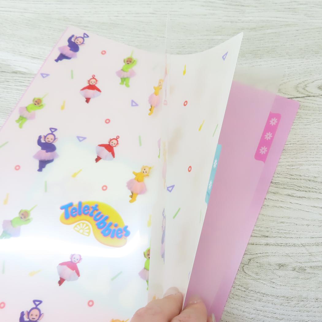 A4ポケットクリアファイル ポケットファイル テレタビーズ Skirt Green Flash 新学期準備文具 メール便可