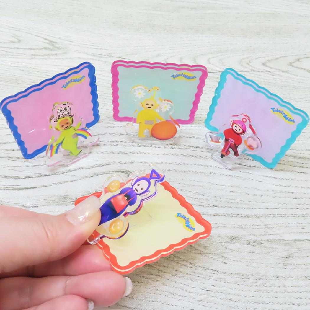 メモクリップスタンド クリップ テレタビーズ Tinky Winky Green Flash 事務用品 メール便可