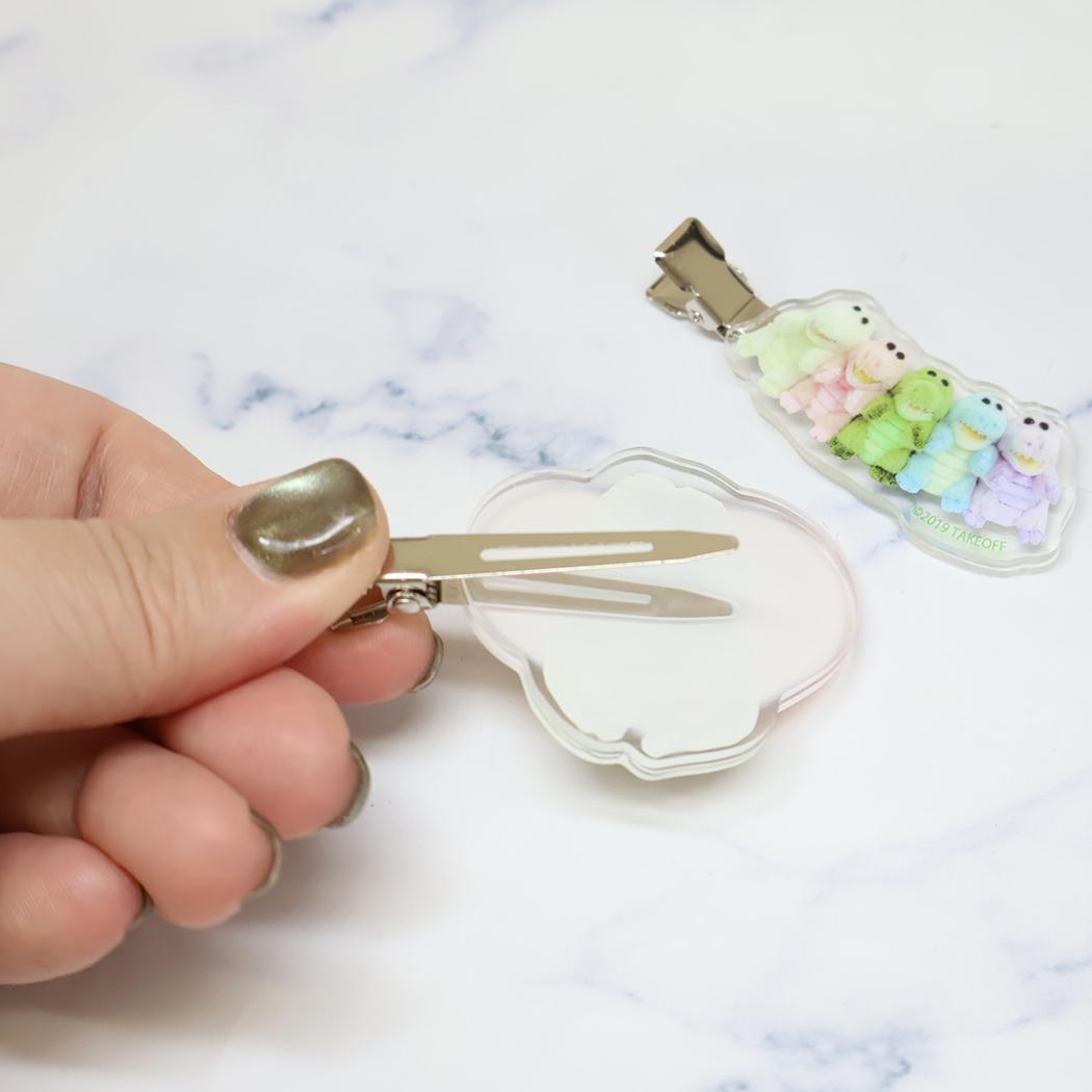 アクリルヘアクリップ ヘアアクセ ワーリーフレンズ ワーリーフレンズ Green Flash 前髪クリップ メール便可
