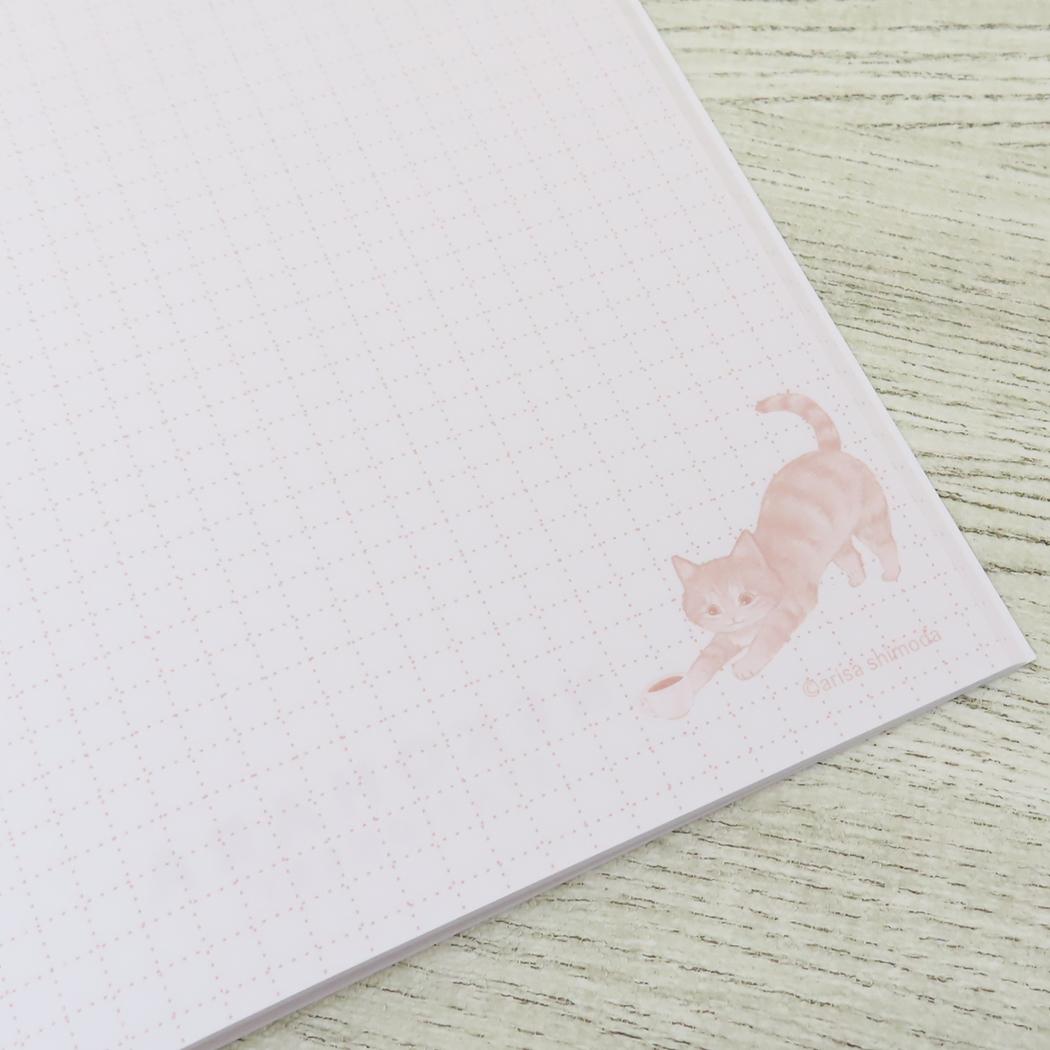 B6ノート 方眼ノート ねこハラ グレー 新入学 ねこ 学研ステイフル 新学期準備文具 かわいい メール便可