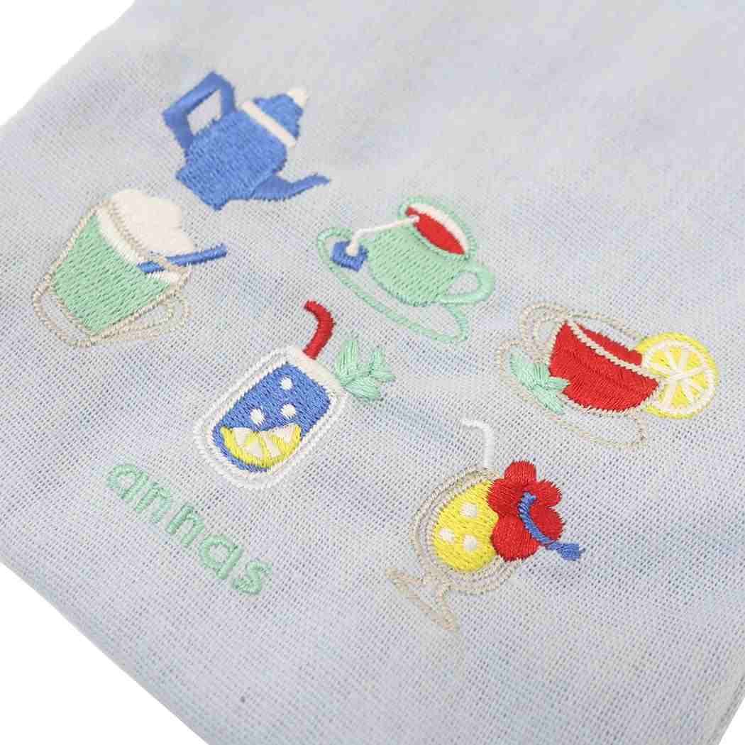 刺繍ミニ巾着 巾着袋 annas アンナス ドリンク 学研ステイフル きんちゃくポーチ 小物入れ おしゃれ メール便可