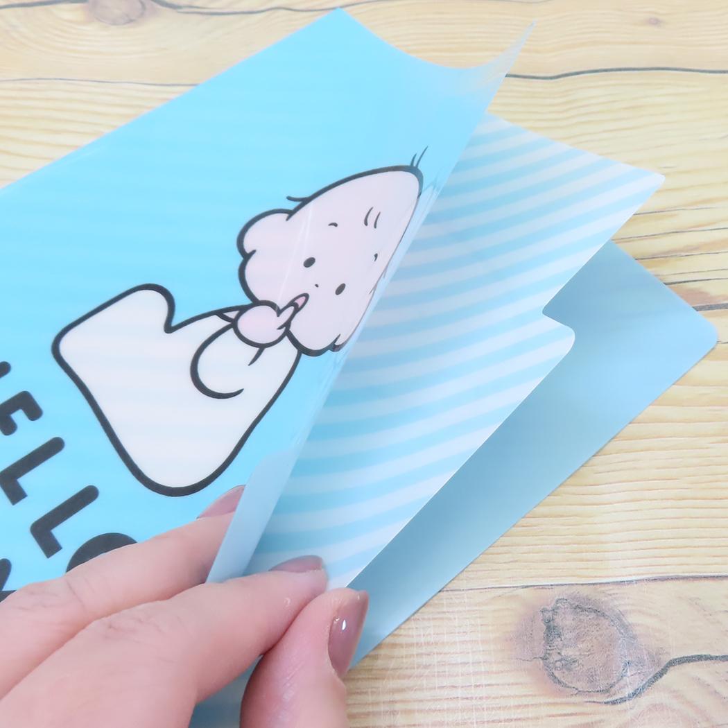 2ポケットA5ファイル ポケットファイル おおのたろう HELLO BABY青 学研ステイフル 新学期準備文具 書類整理 ミニファイル メール便可