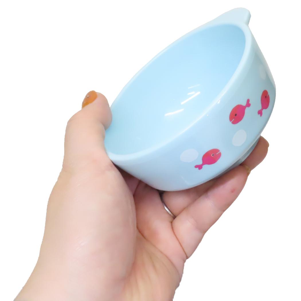茶碗 キッズ食器 五味太郎 きんぎょがにげた みずいろ 学研ステイフル レンジ対応 ベビー食器 絵本