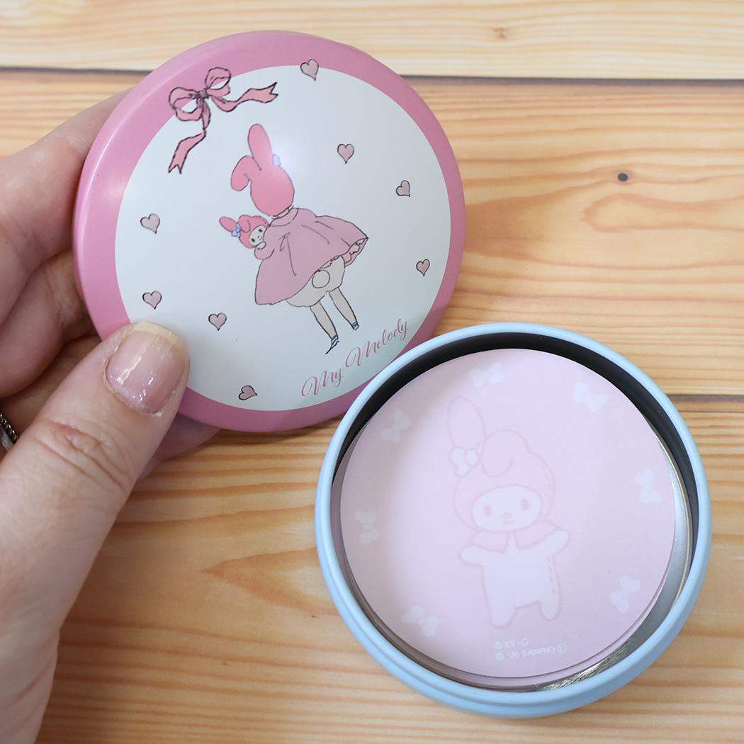 サンリオキャラクターズxくらはしれい メモ帳 缶入りメモ マイメロディ ピンク 学研ステイフル