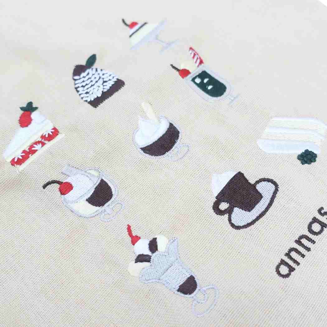 刺繍トート トートバッグ annas アンナス カフェ 学研ステイフル 手提げかばん おしゃれ メール便可