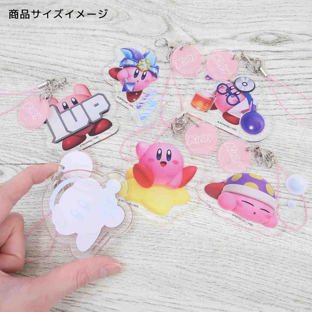 アクリルストラップ モバイルアクセサリ 星のカービィ 1UP グルマンディーズ キーホルダー メール便可