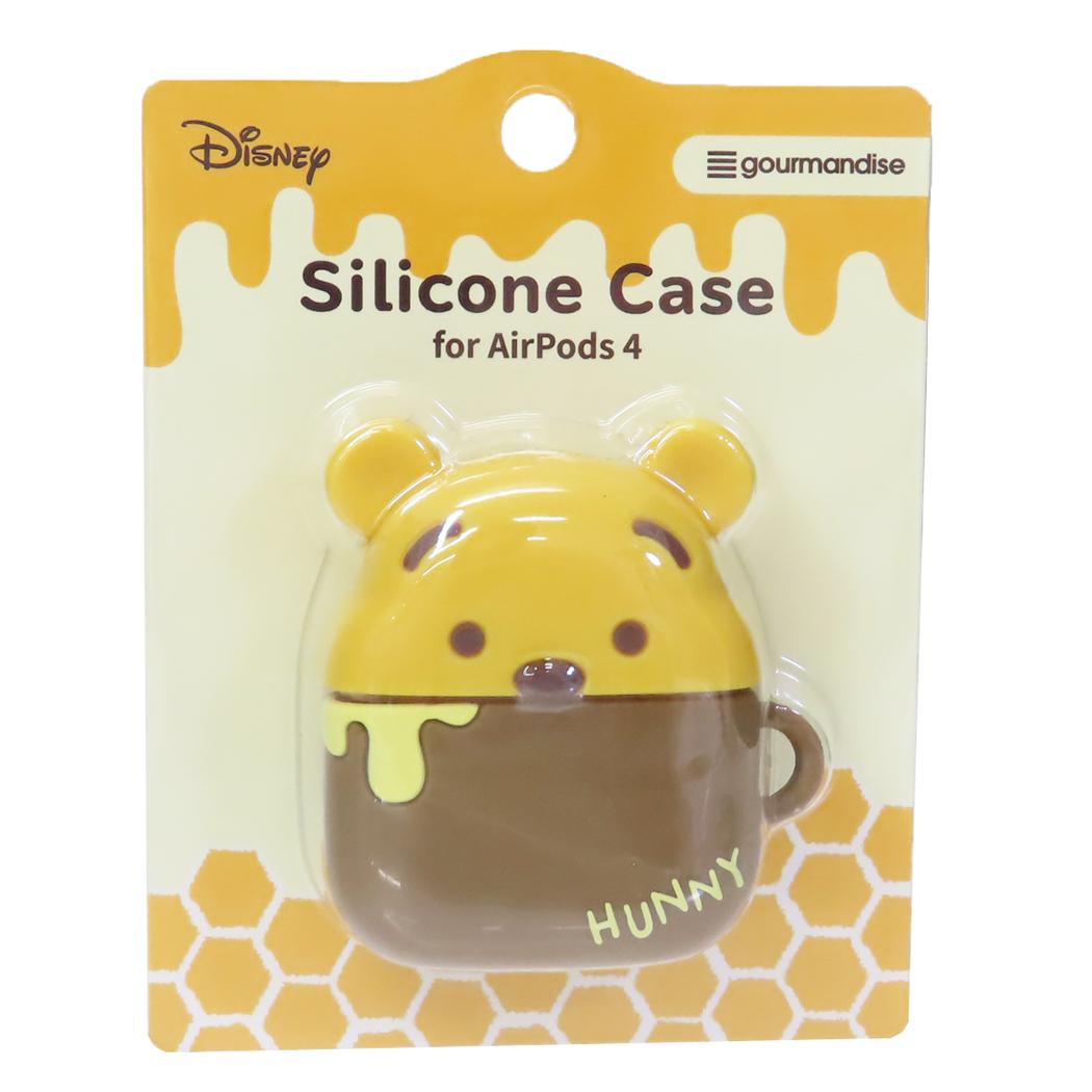 AirPods 4対応 シリコンケース エアーポッズケース くまのプーさん ディズニー グルマンディーズ シリコンカバー イヤホンケース メール便可