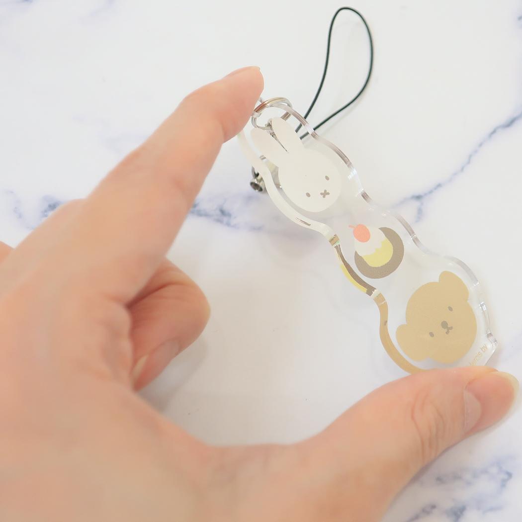モバイルアクリルストラップ Lサイズ キーホルダー ミッフィー ミッフィー&ボリス ディックブルーナ グルマンディーズ アクリルチャーム プレゼント 絵本メール便可
