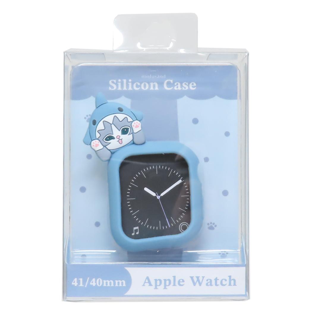 Apple Watch シリコンケース 41 40mm対応 アップルウォッチカバー モフサンド サメにゃん mofusand グルマンディーズ 保護ケース アップルウォッチケース メール便可