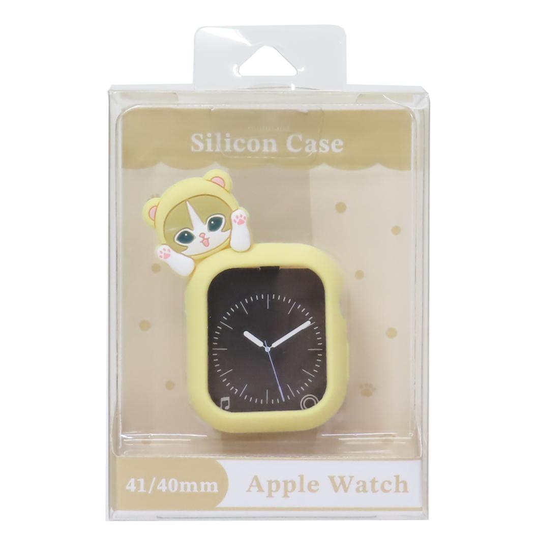 Apple Watch シリコンケース 41 40mm対応 アップルウォッチカバー モフサンド くまにゃん mofusand グルマンディーズ 保護ケース アップルウォッチケース メール便可