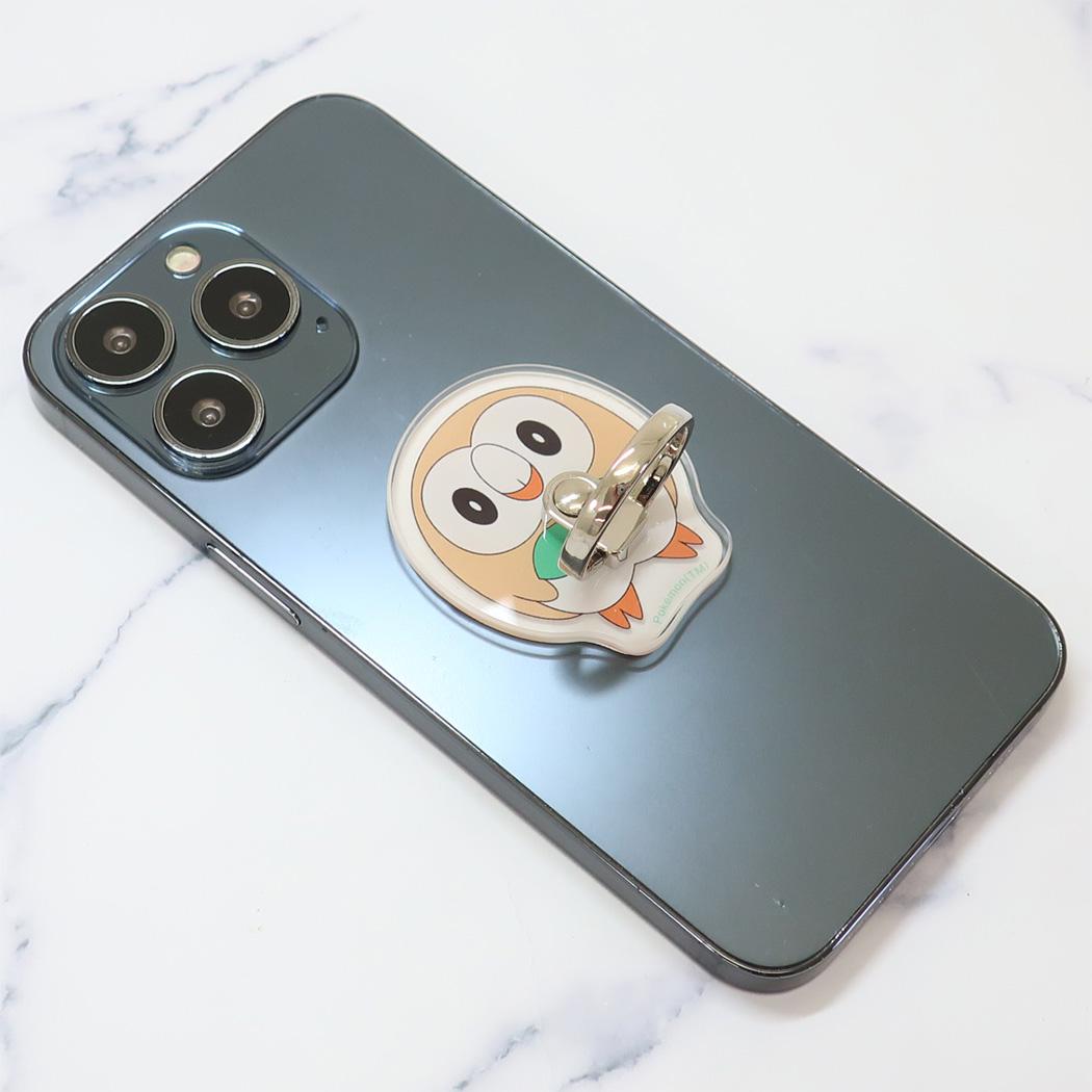 ダイカットマルチリング スマホリング ポケットモンスター モクロー ポケモン グルマンディーズ スマホ かわいい スマホリング メール便可