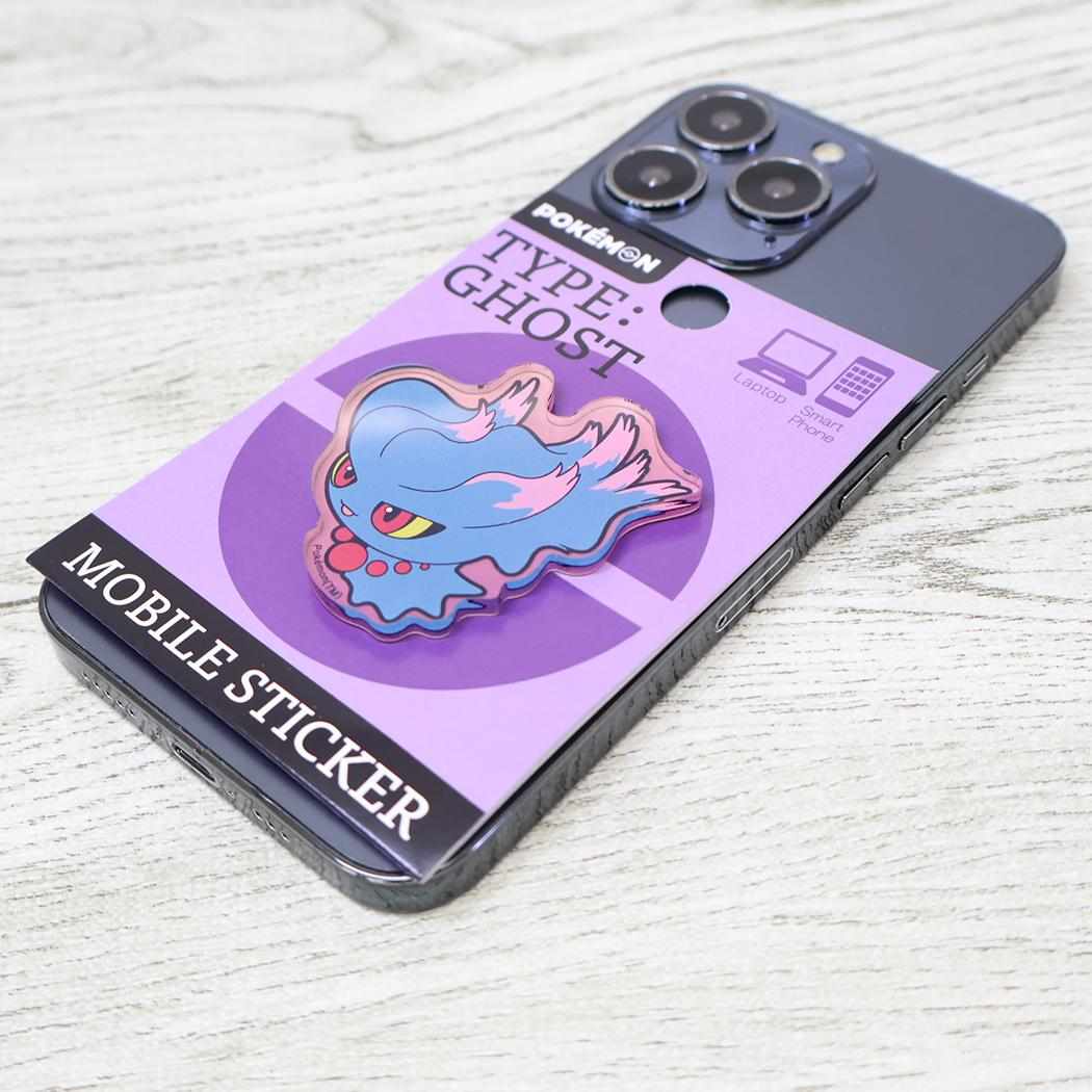アクリルモバイルステッカー ダイカットステッカー ポケットモンスター ムウマ ポケモン グルマンディーズ スマホステッカー デコシール メール便可