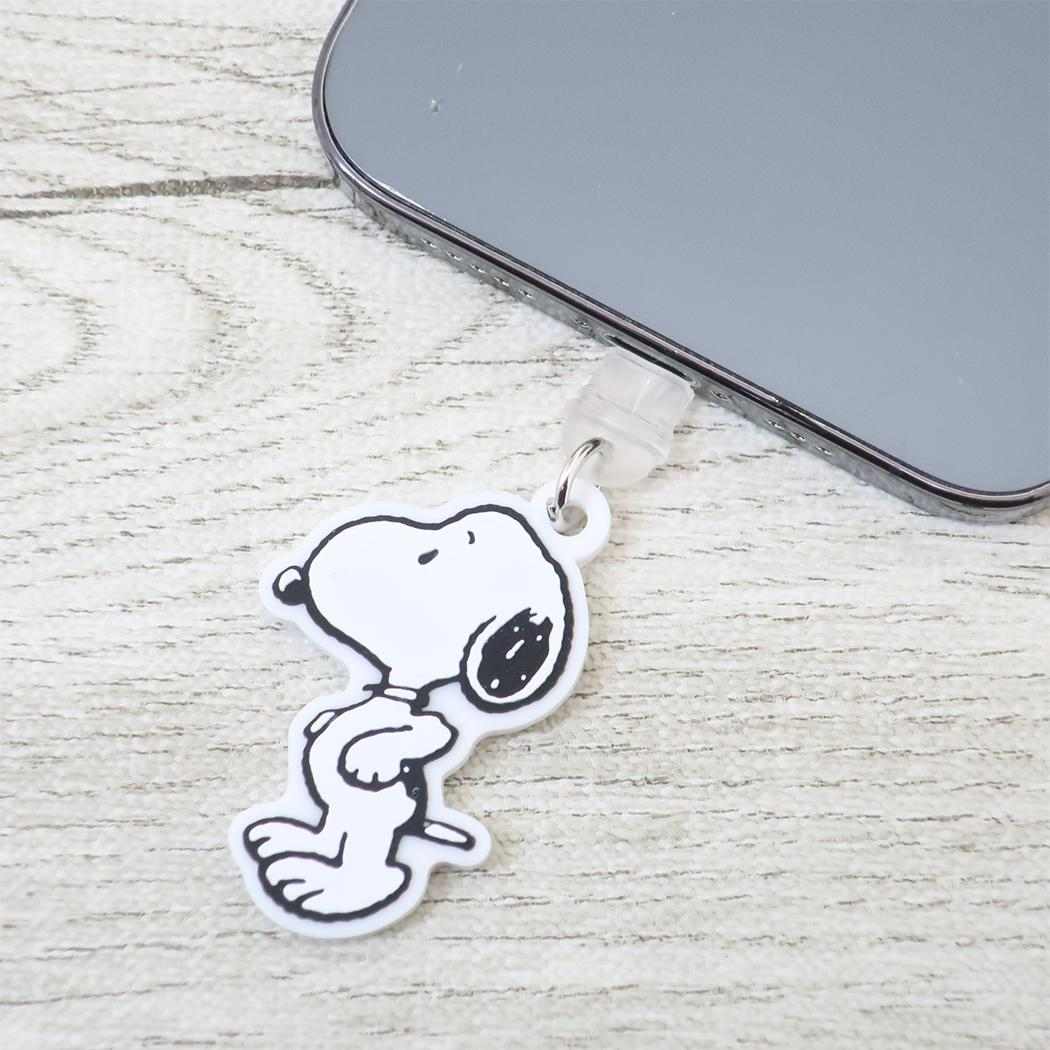 USB Type-C対応コネクタチャーム スマホアクセ スヌーピー ピーナッツ グルマンディーズ 汚れ防止 メール便可