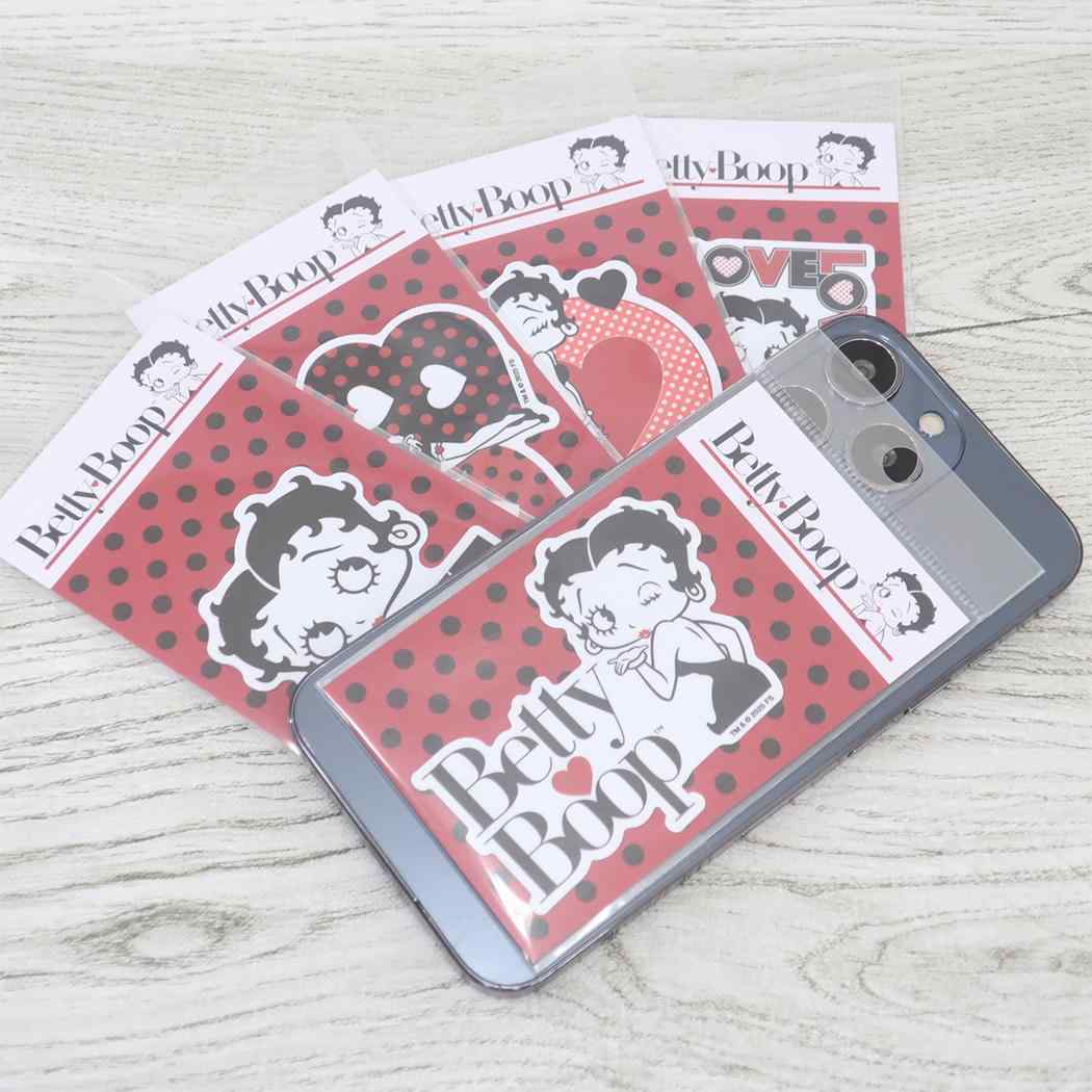 ビニールステッカー ダイカットシール ベティブープ ハート BETTY BOOP ゼネラルステッカー デコステッカー 耐水耐光 メール便可