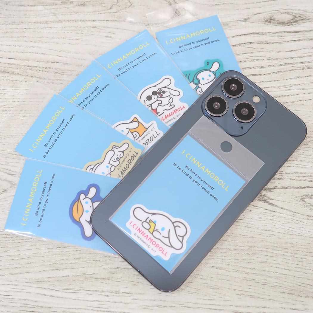 グリッターミニステッカー ステッカー シナモロール ミュージック アイシナモロール サンリオ ゼネラルステッカー ダイカットシール デコステッカー メール便可
