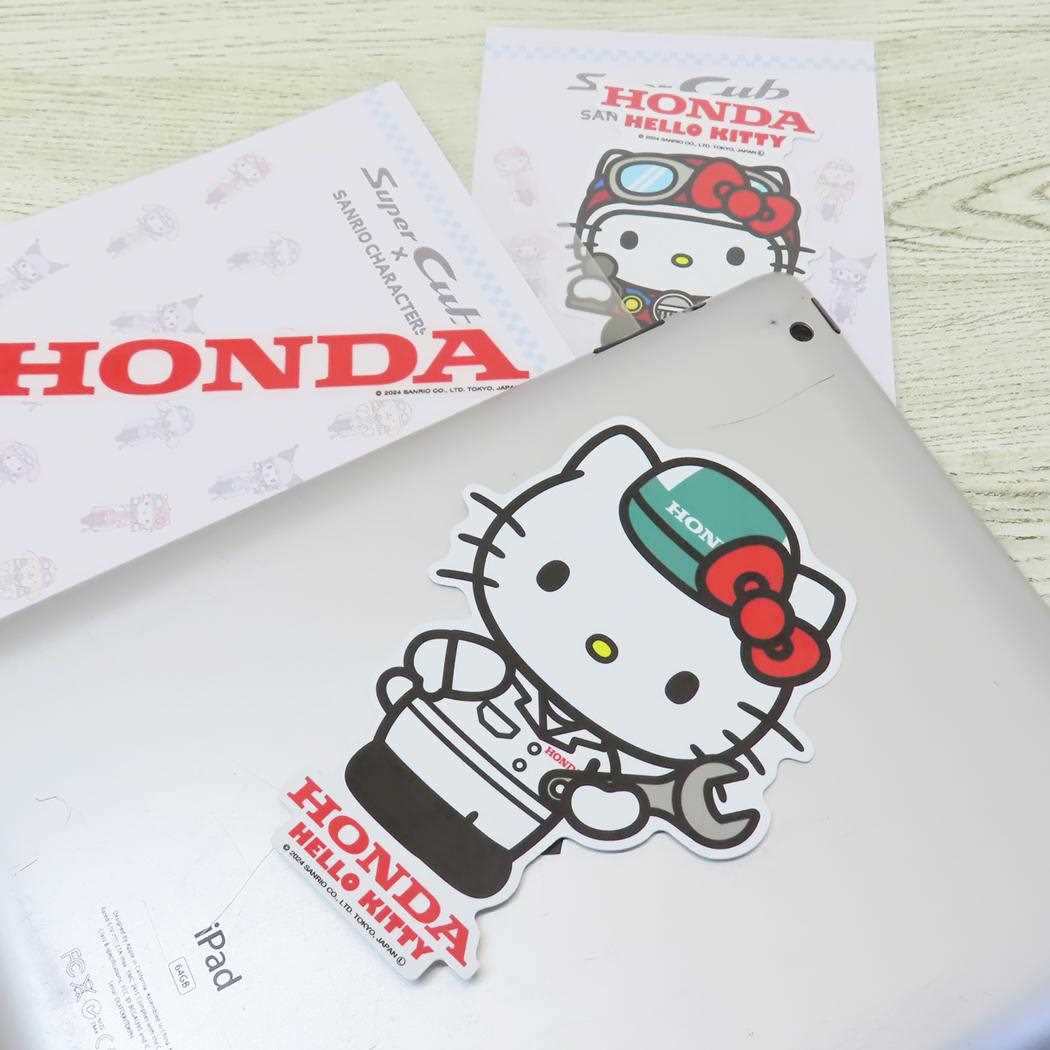 ビッグサイズステッカー ビッグシール HONDAxハローキティ バイク サンリオ ゼネラルステッカー 耐水耐光 デコステッカー メール便可