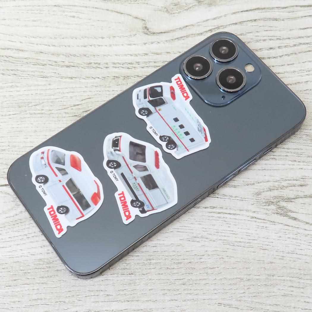 ステッカーパックミニ ダイカットシール トミカ 救急車セット TOMICA ゼネラルステッカー デコシール メール便可
