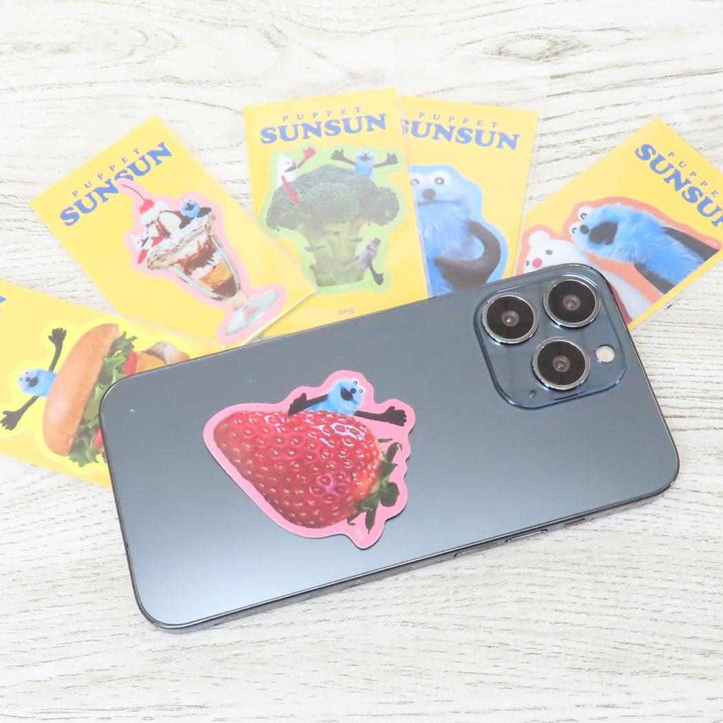 ダイカットミニステッカー ビニールシール パペットスンスン スンスンとノンノン PUPPET SUNSUN ゼネラルステッカー 耐水耐光 デコステッカー メール便可