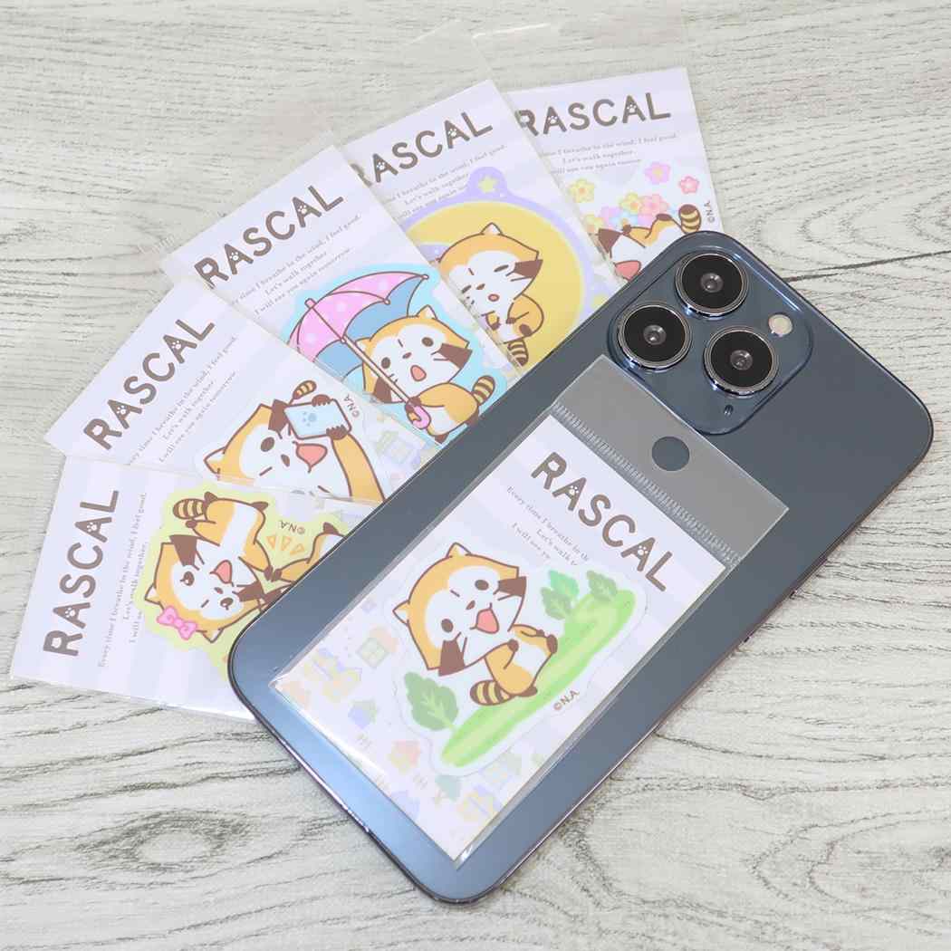 ダイカットミニステッカー ダイカットシール あらいぐまラスカル 傘 世界名作劇場 ゼネラルステッカー 耐水耐光 デコステッカー
