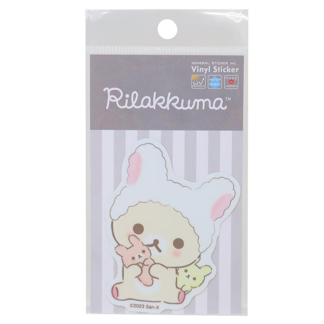 リラックマ ステッカーキャラクター ダイカットステッカー コリラックマ うさぎ サンエックス ゼネラルステッカー 耐水耐光 デコステッカー キャラクター グッズ メール便可 シネマコレクション