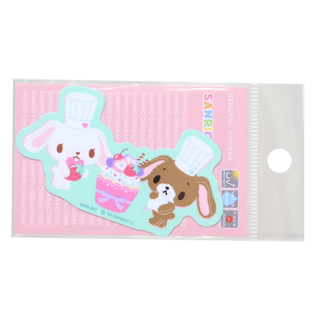シュガーバニーズ ビニールシール ダイカット ミニステッカー カップケーキ サンリオ ゼネラルステッカー DECOシール 耐光 耐水 日本製 キャラクター グッズ メール便可 シネマコレクション