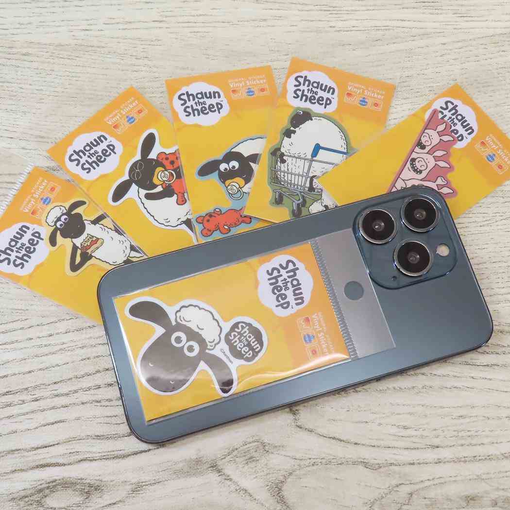 ダイカットミニステッカー ダイカットシール ひつじのショーン お買い物 ゼネラルステッカー 耐水耐光 デコステッカー メール便可