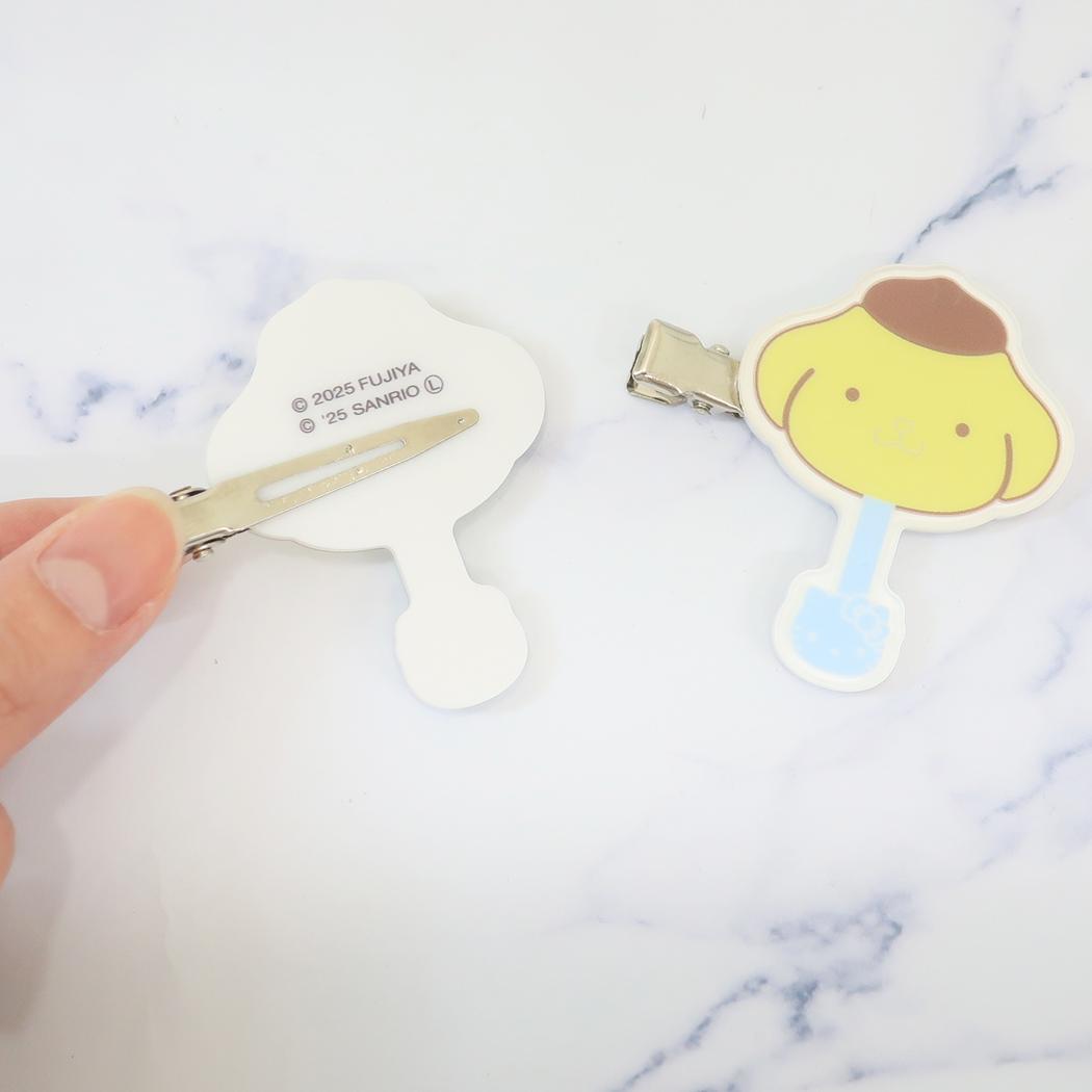 ヘアクリップ 2個セット ヘアアクセ ポムポムプリン Vol.2 サンリオキャラクターズチョコレート サンリオ バンダイ 前髪クリップ メール便可