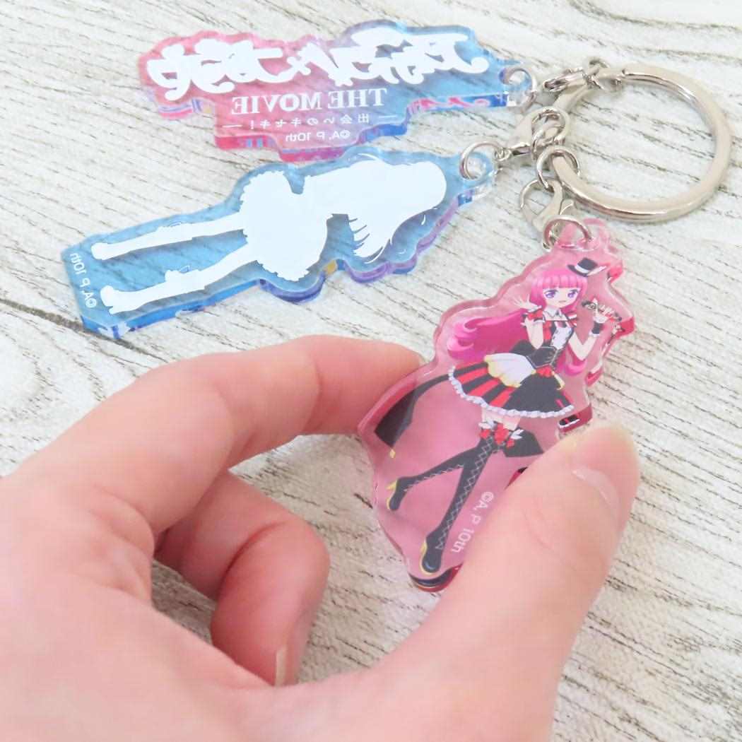 3連アクリルキーホルダー キーリング アイカツ!xプリパラ THE MOVIE 出会いのキセキ! 02 スミレ&そふぃA バンダイ コレクション雑貨 アニメメール便可