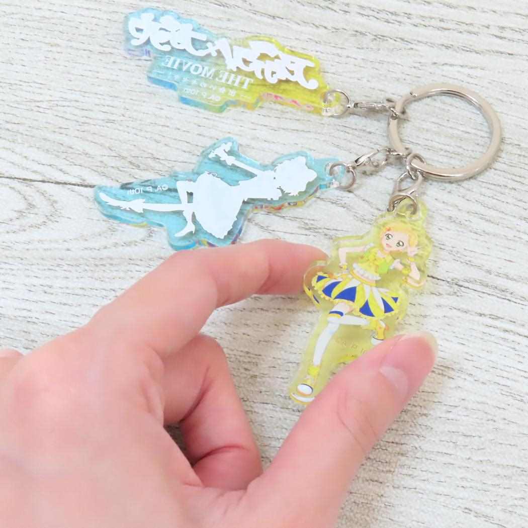 3連アクリルキーホルダー キーリング アイカツ!xプリパラ THE MOVIE 出会いのキセキ! 06 ひなき&みれぃB バンダイ コレクション雑貨 アニメメール便可