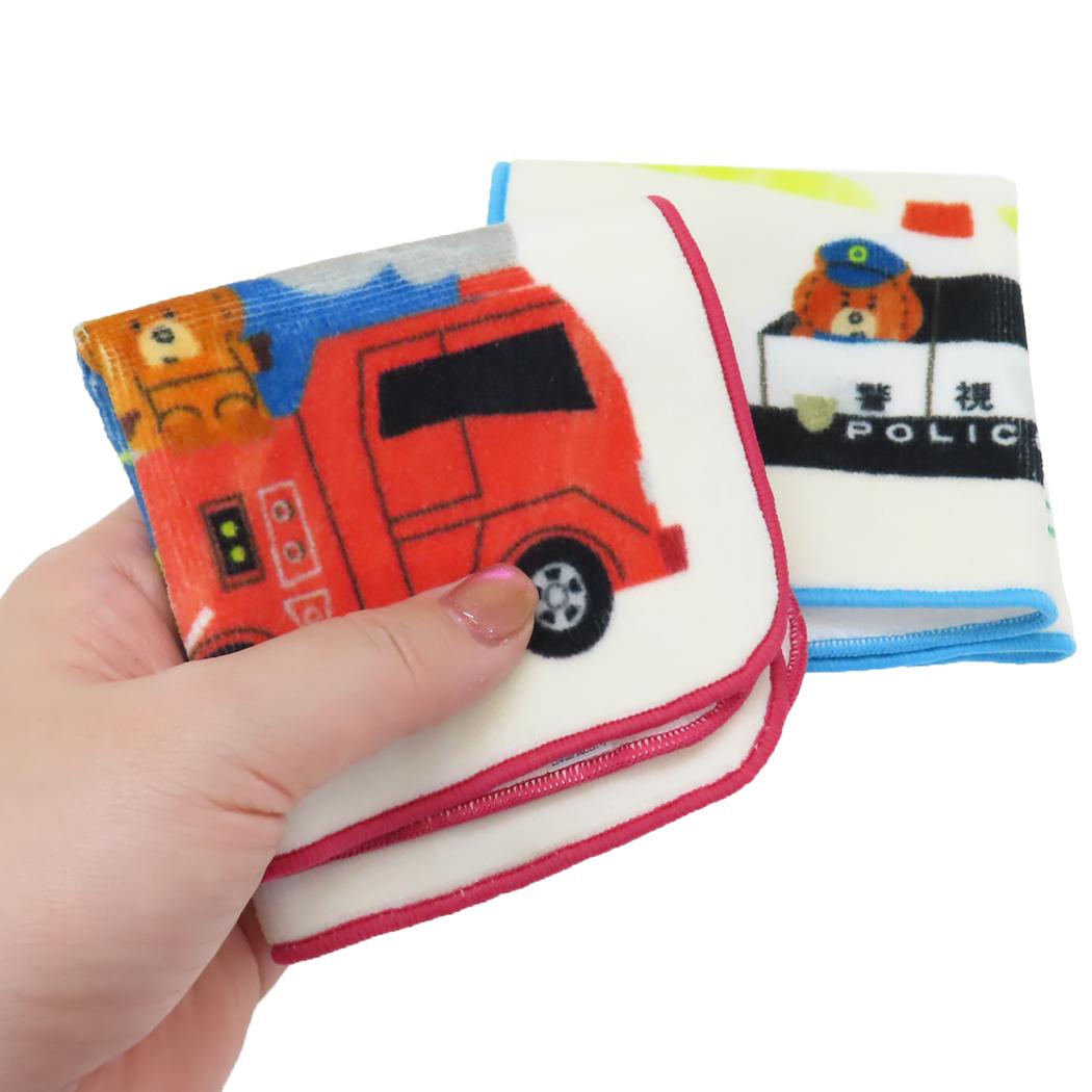 プチタオル シャーリング ミニタオル トミカとトム ドラム TOMICA 林タオル 幼稚園 保育園 子供 メール便可