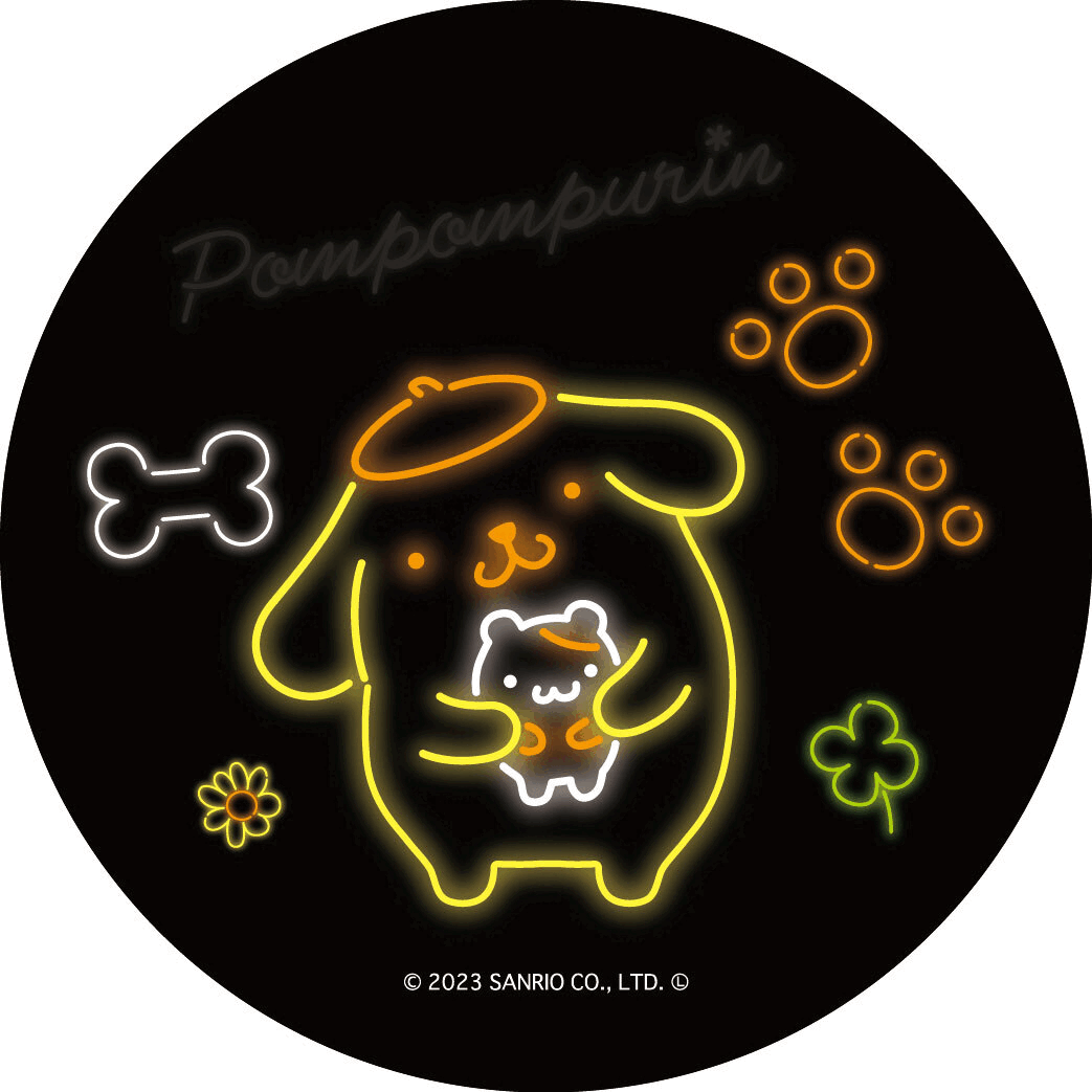 まじかる百貨店缶バッジ カンバッジ ポムポムプリン ネオン 1 サンリオ カルチュア エンタテインメント 絵が動く 変化 メール便可