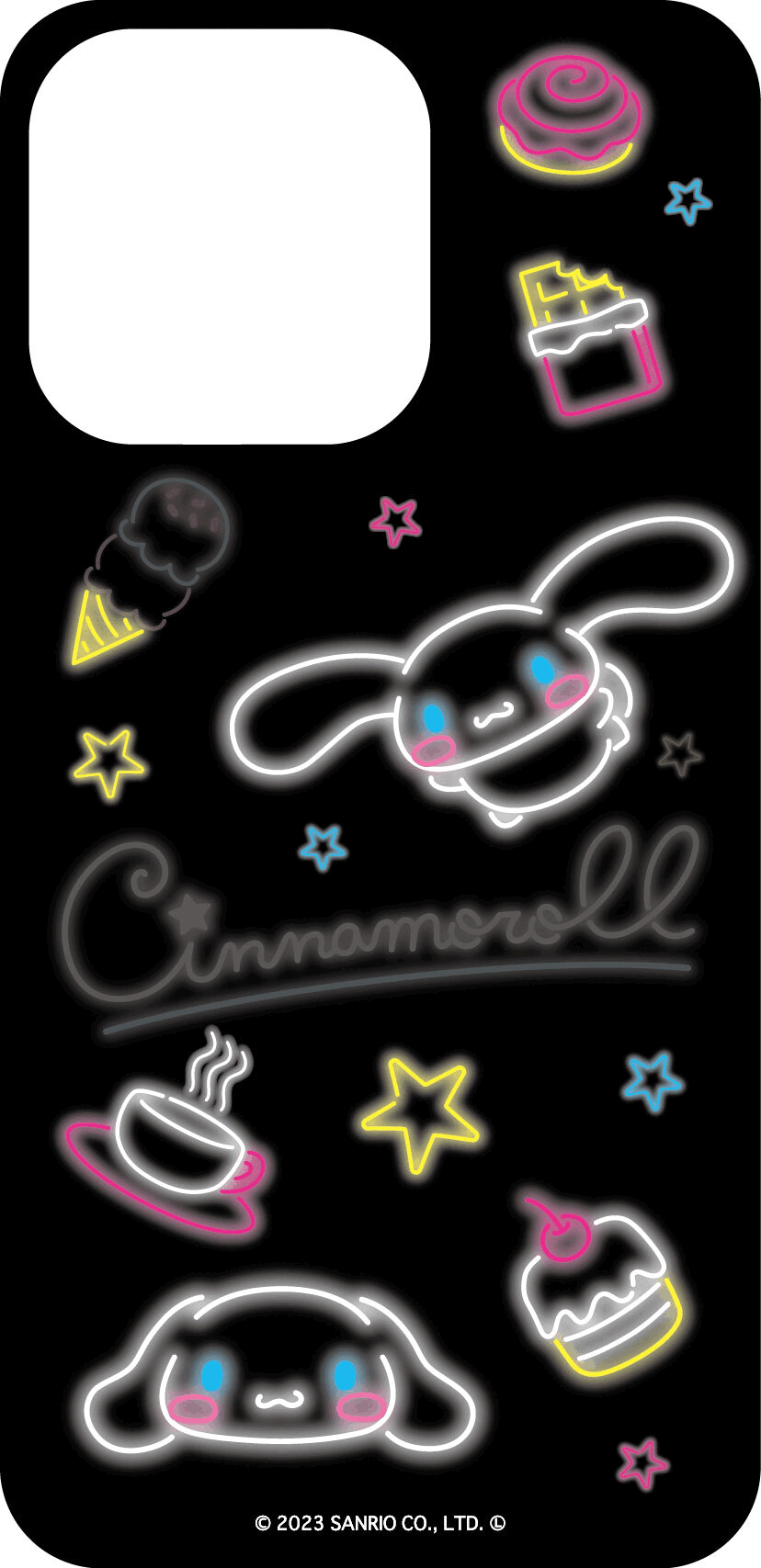 まじかる百貨店スマホシート スマホアクセ シナモロール ネオン 1 サンリオ カルチュア エンタテインメント 絵が動く 変化 メール便可
