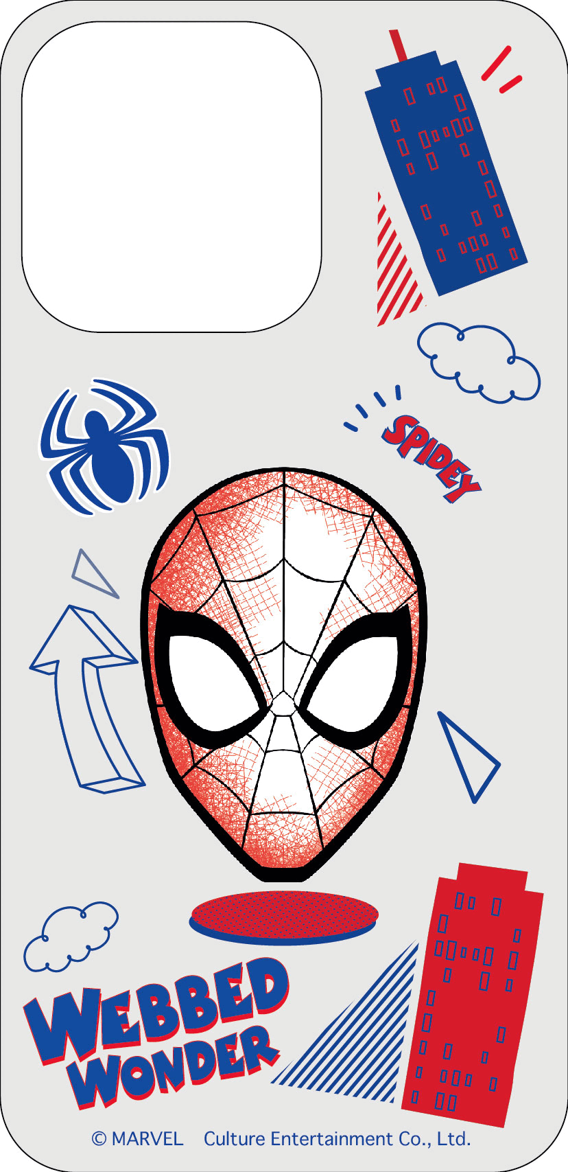 まじかる百貨店スマホシート スマホアクセ スパイダーマン 1 MARVEL カルチュア エンタテインメント 絵が動く 変化 メール便可