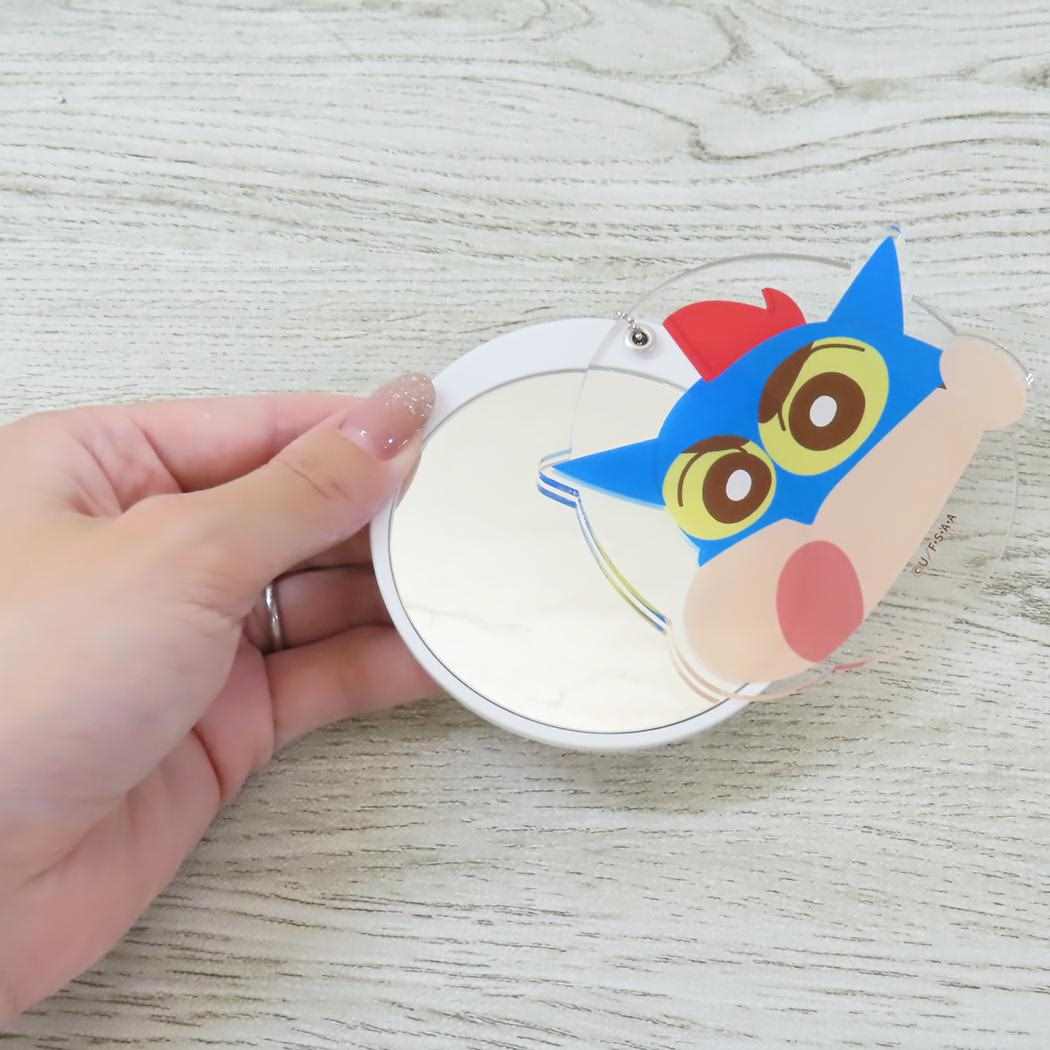 スライドミラーL 手鏡 クレヨンしんちゃん アクション仮面しんちゃん アイプランニング ボールチェーン キーチェーン アニメメール便可