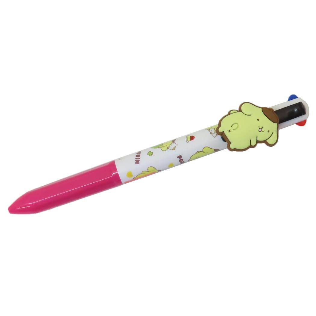 ポムポムプリン ボールペン マスコット付き4色ボールペン 仲良しプリン サンリオ アイプランニング カラーペン 新学期準備文具 キャラクター グッズ メール便可 シネマコレクション