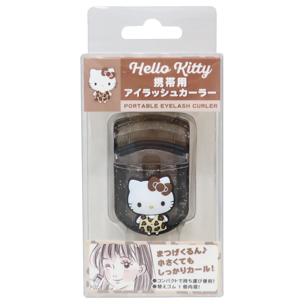 ハローキティ コスメ雑貨 マスコット付きアイラッシュカーラー レオパード サンリオ ケイカンパニー メイク用品 化粧 アイメイク キャラクター グッズ シネマコレクション
