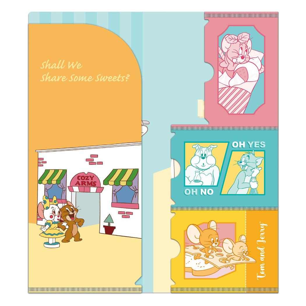 チケットホルダー ミニクリアファイル トムとジェリー EAT,EAT,EAT ワーナーブラザース インロック チケットファイル メール便可