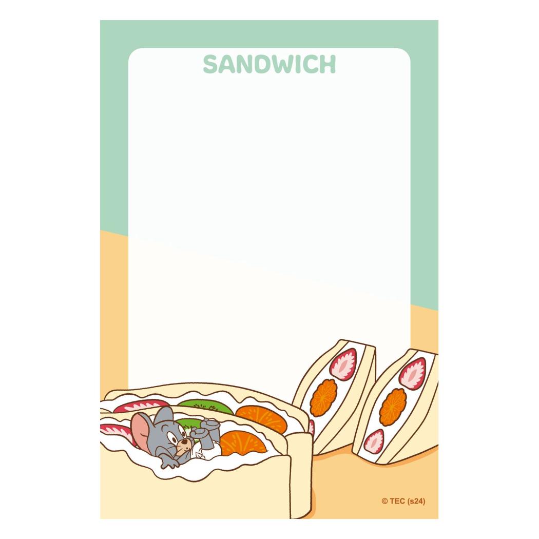 パタパタメモ メモ帳 トムとジェリー EAT,EAT,EAT ワーナーブラザース インロック かわいい プレゼント メール便可