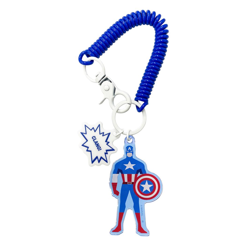コイルキーホルダー キーリング キャプテンアメリカ MARVEL インロック コレクション雑貨 メール便可