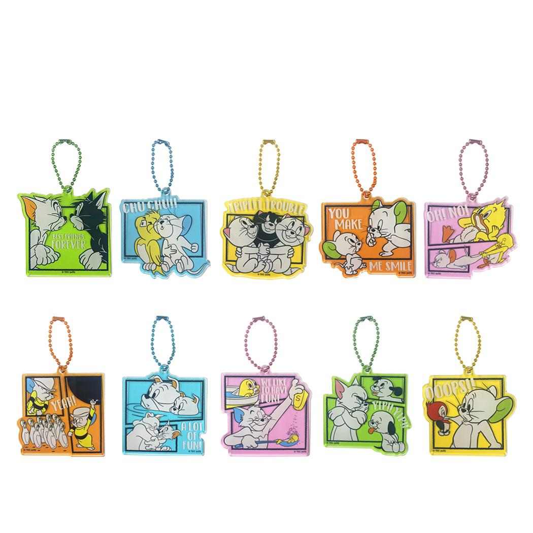ブラインドアクリルキーチェーン 全10種 10個入セット キーリング トムとジェリー COLORFUL FRIENDS ワーナーブラザース インロック コレクション雑貨 まとめ買い