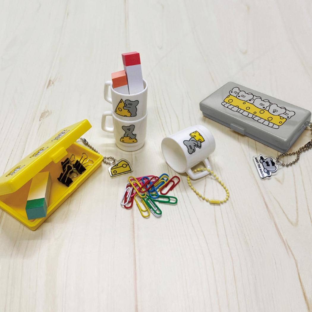 ミニケース ピルケース ねずみのANDY グレー アンディ アイアップ 小物入れ 収納 かわいい メール便可